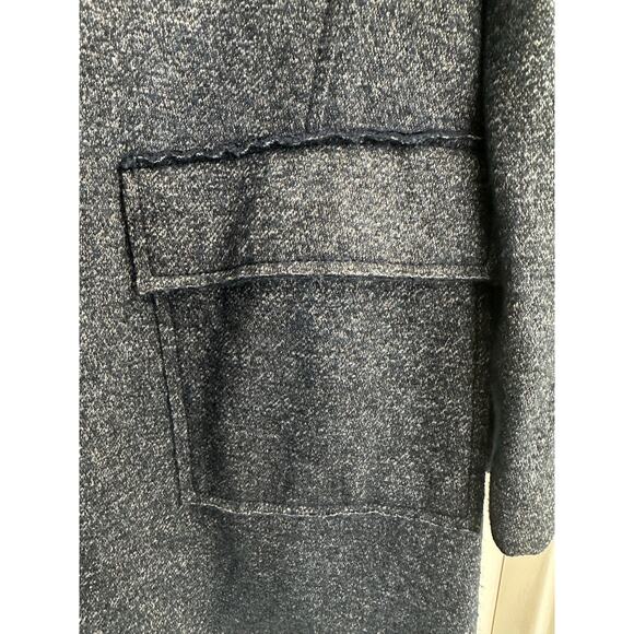 Banana Republic Navy Blue Tweed Blazer Jacket Women’s Sz 10 Pockets Cotton Blend - Picture 7 of 11